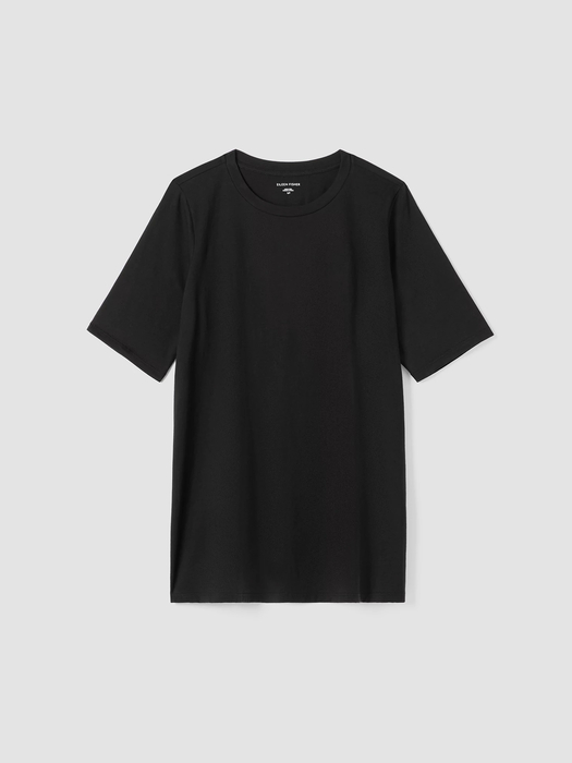 Organic Pima Cotton Jersey Long Tee - Eileen Fisher Outlet