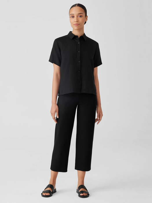 Washable Stretch Crepe Straight Pant with Yoke - Eileen Fisher Outlet