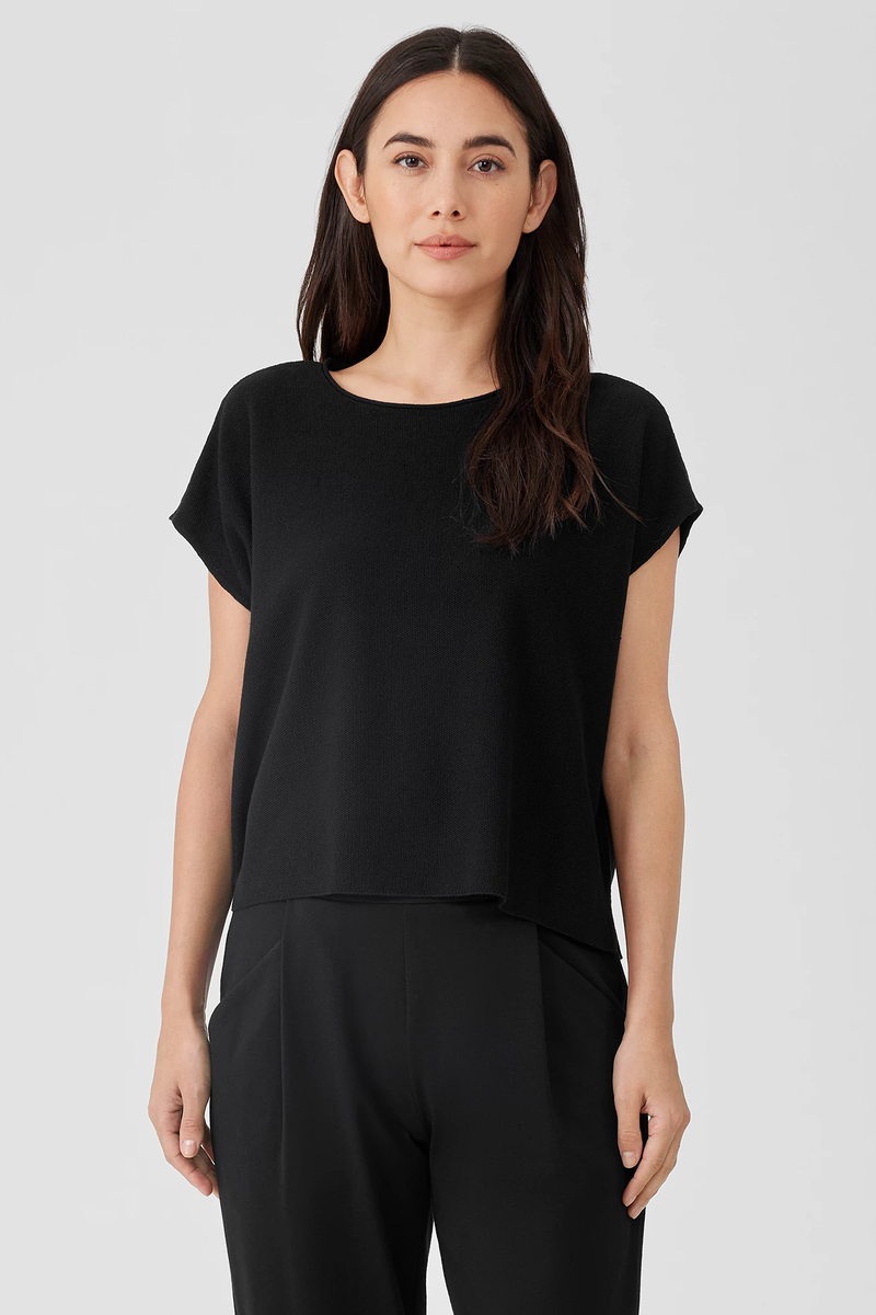 Cotton Blend Ponte Pant with Slits - Eileen Fisher Outlet