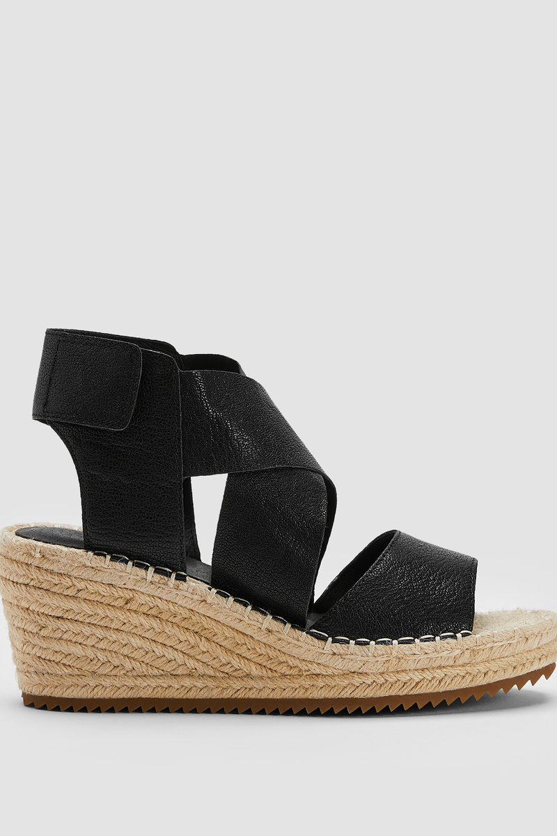 Duet Tumbled Leather Sandal - Eileen Fisher Outlet