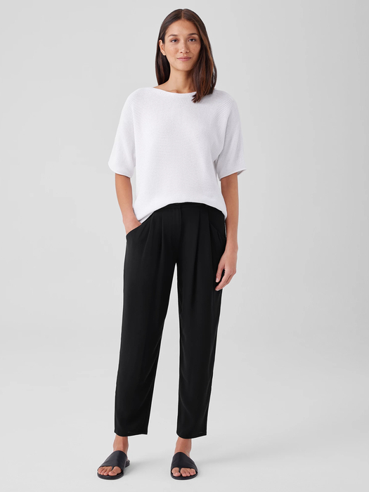 Silk Georgette Crepe Carrot Pant - Eileen Fisher Outlet