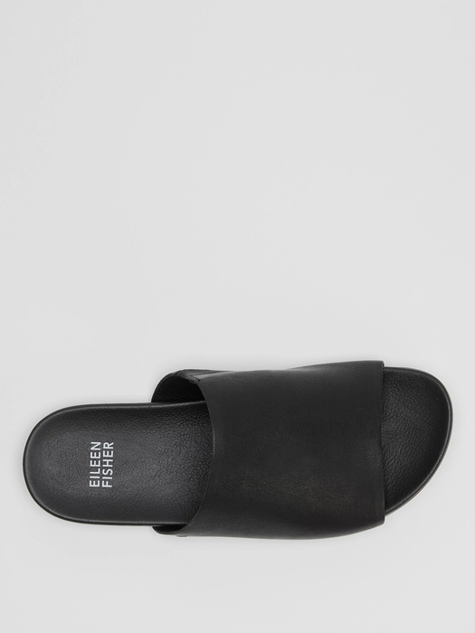 Mask Tumbled Leather Slide Sandal - Eileen Fisher Outlet