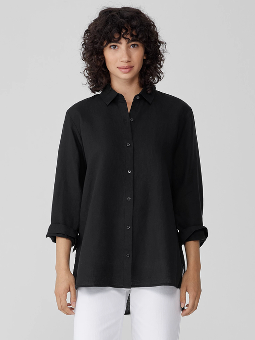 Handkerchief Linen Classic Collar Shirt - Eileen Fisher Outlet