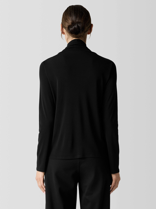 Stretch Silk Jersey Turtleneck Top - Eileen Fisher Outlet