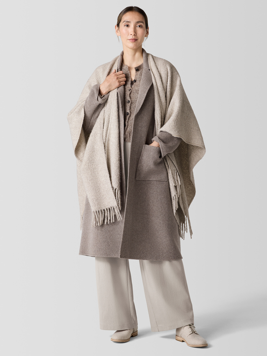Alpaca Silk Boucle Poncho - Eileen Fisher Outlet