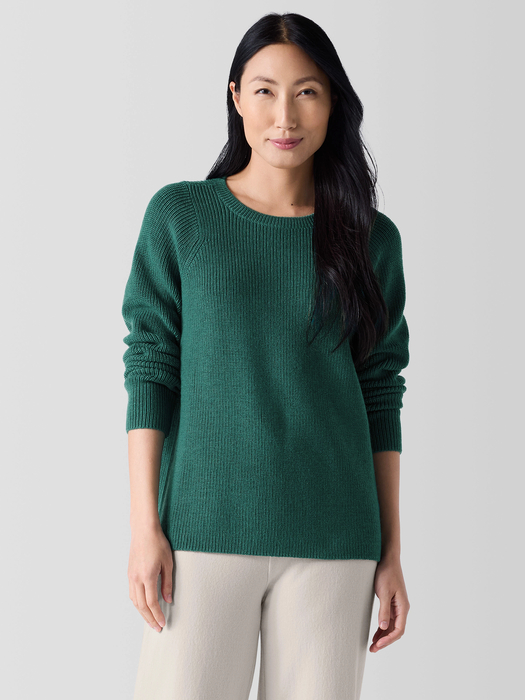 Merino Crew Neck Top in Regenerative Wool - Eileen Fisher Outlet