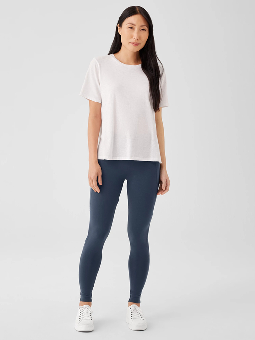 Pima Cotton Stretch Jersey High-Waisted Leggings - Eileen Fisher Outlet