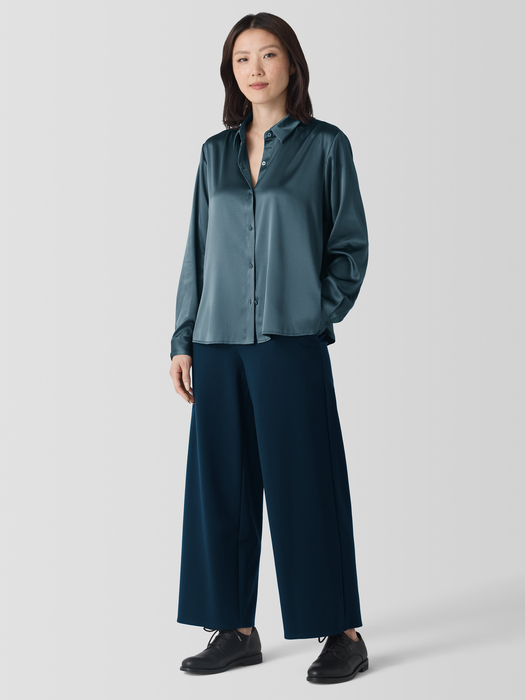Washable Flex Ponte Wide-Leg Pant - Eileen Fisher Outlet