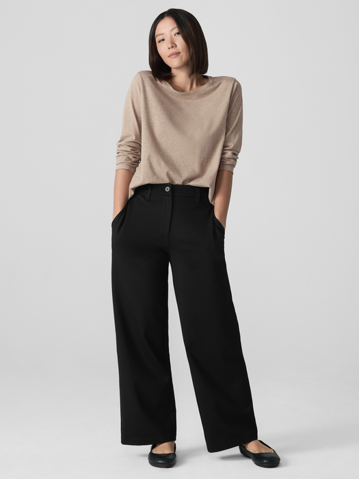 Washable Flex PonteWide Trouser Pant - Eileen Fisher Outlet
