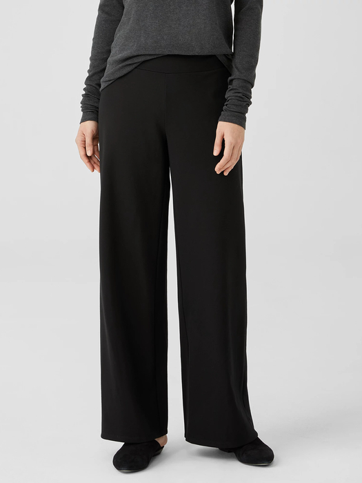 Washable Flex Ponte Wide-Leg Pant - Eileen Fisher Outlet