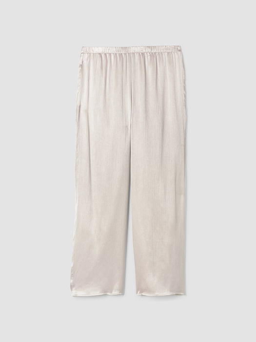 Striated Silk Satin Straight Pant - Eileen Fisher Outlet