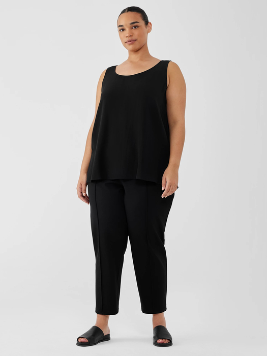 Silk Georgette Crepe Scoop Neck Tank - Eileen Fisher Outlet