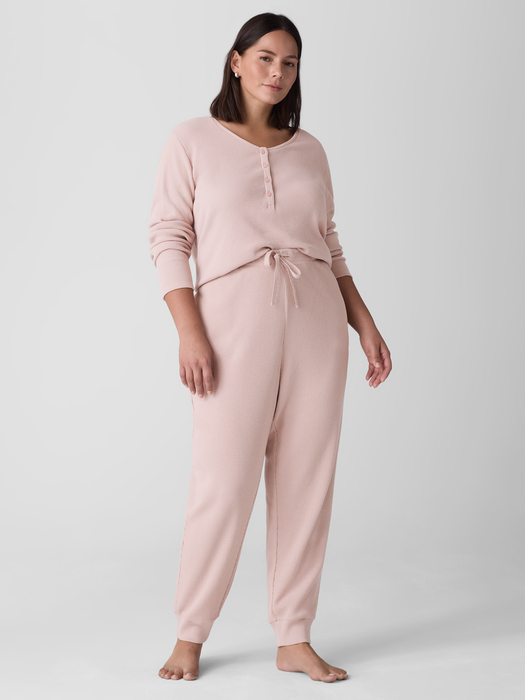Cozy Organic Cotton Waffle Jogger Sleep Pant - Eileen Fisher Outlet