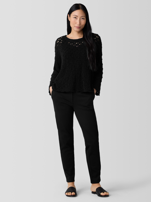 Washable Flex Ponte Tapered Trouser Pant - Eileen Fisher Outlet