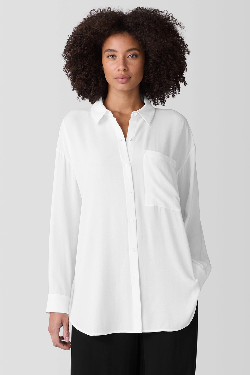 Silk Georgette Crepe Lantern Pant - Eileen Fisher Outlet