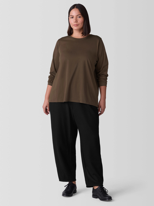 Organic Pima Cotton Jersey Long-Sleeve Tee - Eileen Fisher Outlet