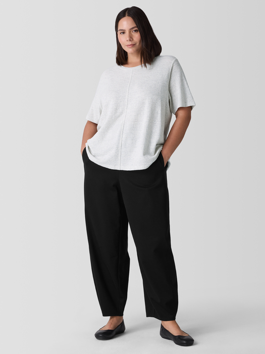 Organic Cotton Jacquard Crew Neck Top - Eileen Fisher Outlet