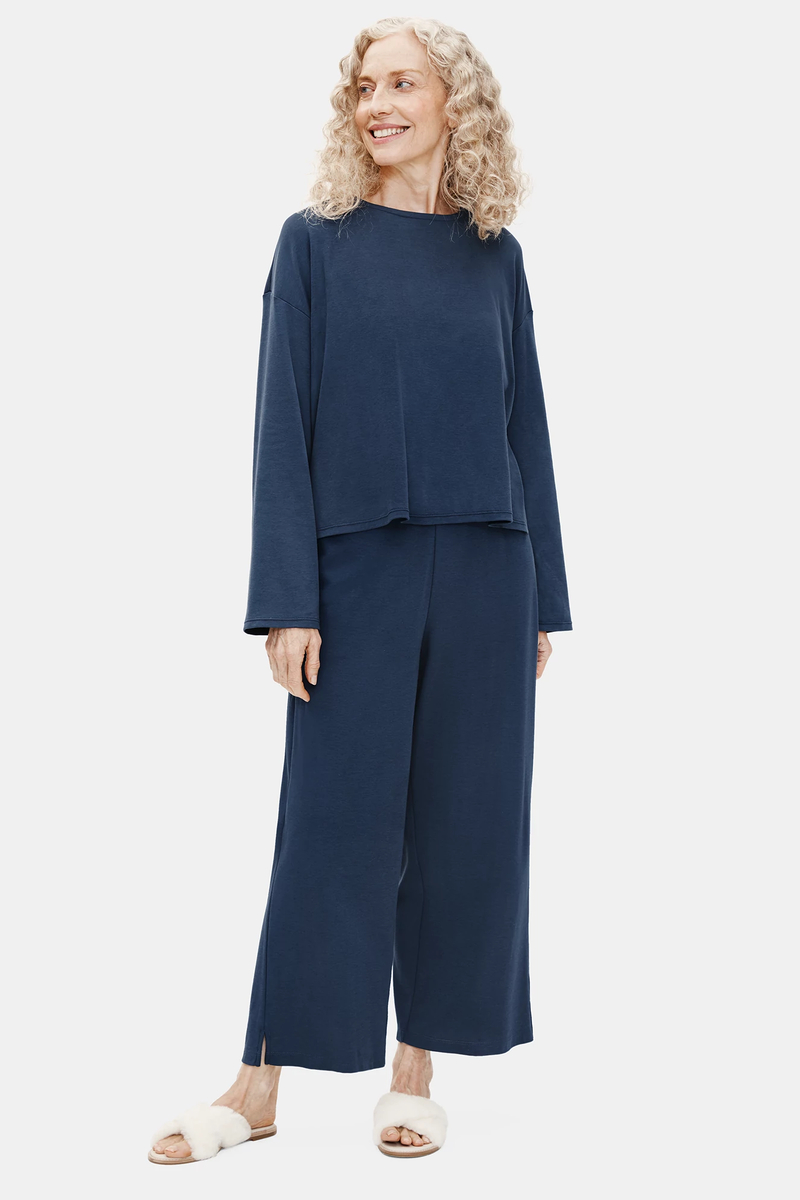 Organic Cotton Interlock Slouchy Sleep Pant - Eileen Fisher Outlet