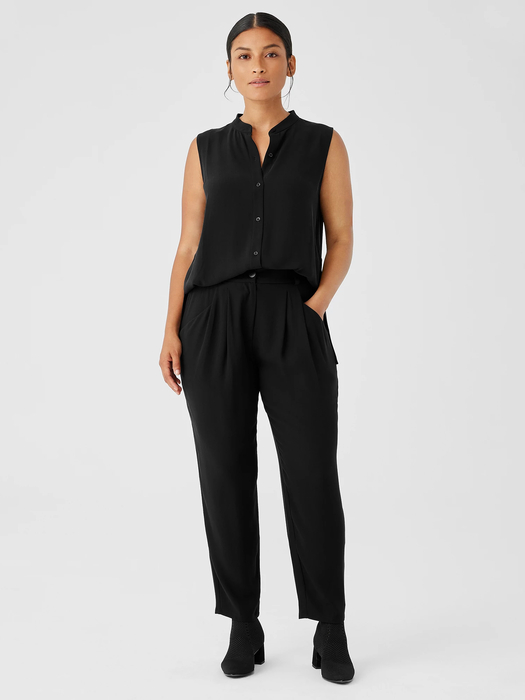 Silk Georgette Crepe Carrot Pant - Eileen Fisher Outlet