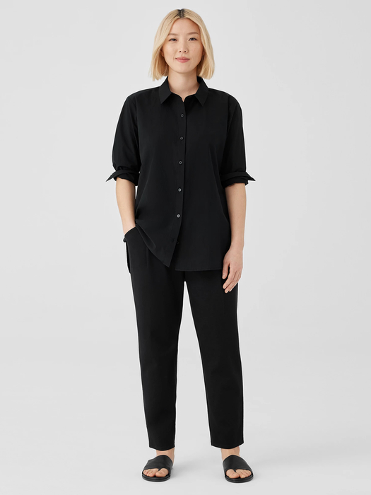 Cotton Blend Ponte Carrot Pant - Eileen Fisher Outlet