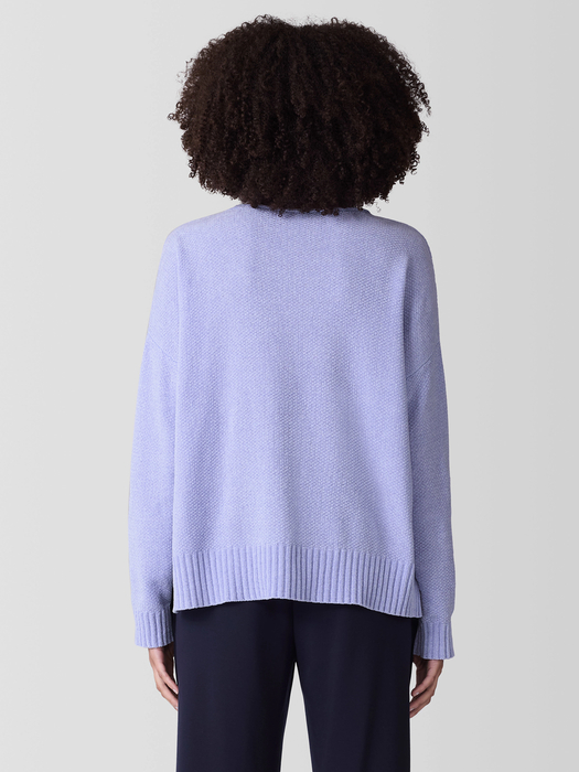 Organic Cotton Chenille Jewel Neck Top - Eileen Fisher Outlet