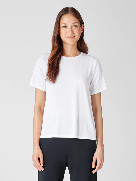 Fine Jersey Crew Neck Tee - Eileen Fisher Outlet