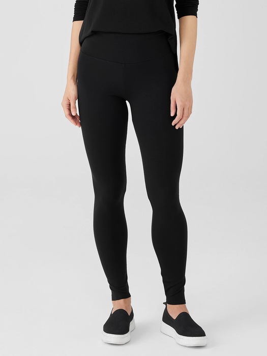 Stretch Jersey Knit Leggings - Eileen Fisher Outlet
