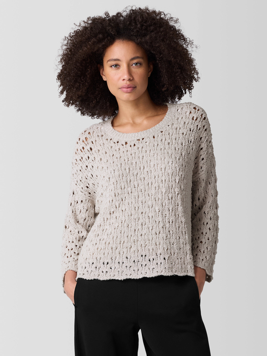Cotton Fluff Bracelet Sleeve Top - Eileen Fisher Outlet