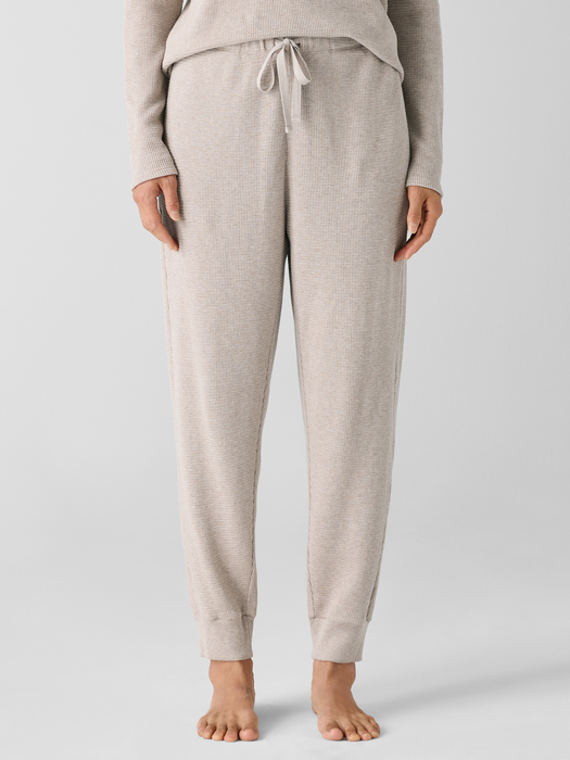 Mélange Organic Cotton Waffle Jogger Sleep Pant - Eileen Fisher Outlet
