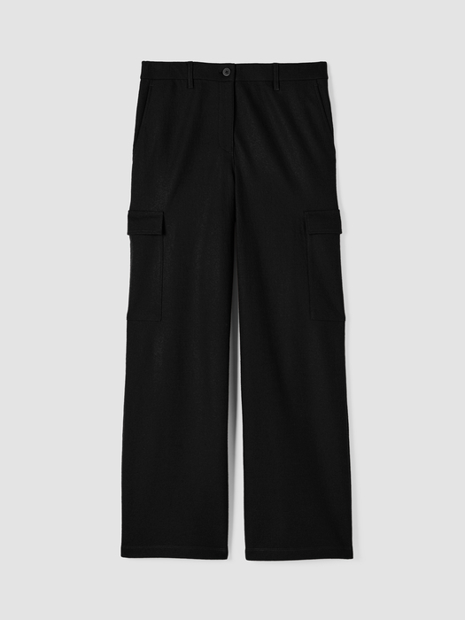 Felted Wool Jersey Cargo Pant in Regenerative Wool - Eileen Fisher Outlet