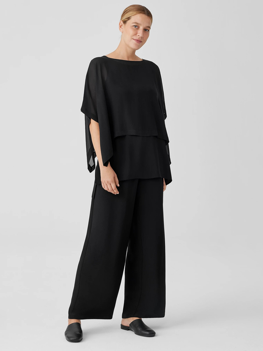 Sheer Silk Georgette Poncho - Eileen Fisher Outlet