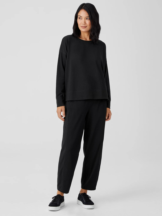 Traceable Cotton Jersey Crew Neck Top - Eileen Fisher Outlet