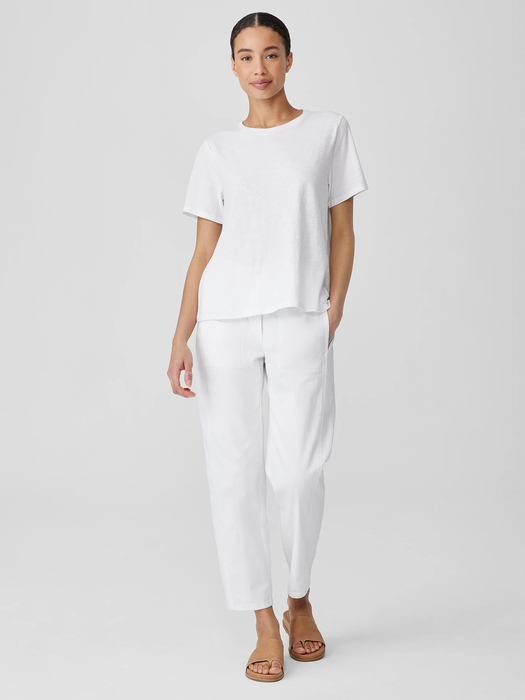 Organic Cotton Slubby Jersey Tee - Eileen Fisher Outlet