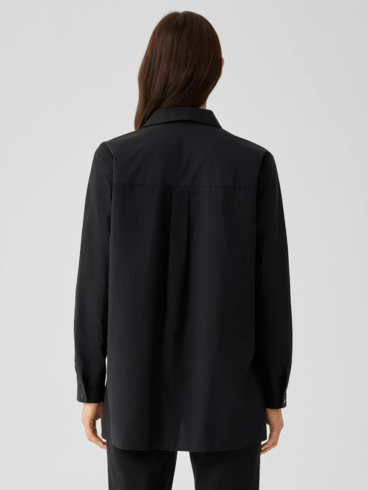 Washed Organic Cotton Poplin Classic Collar Shirt - Eileen Fisher Outlet