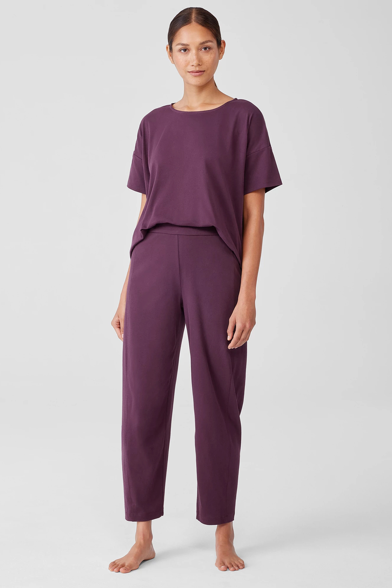 Organic Cotton Interlock Long Sleep Top - Eileen Fisher Outlet