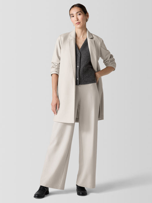 Felted Wool Jersey Long Blazer in Regenerative Wool - Eileen Fisher Outlet