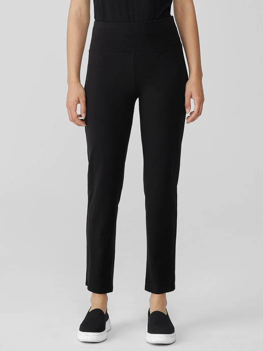 Pima Cotton Stretch Jersey High-Waisted Pant - Eileen Fisher Outlet