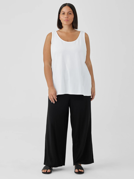 Stretch Jersey Knit Wide-Leg Pant - Eileen Fisher Outlet