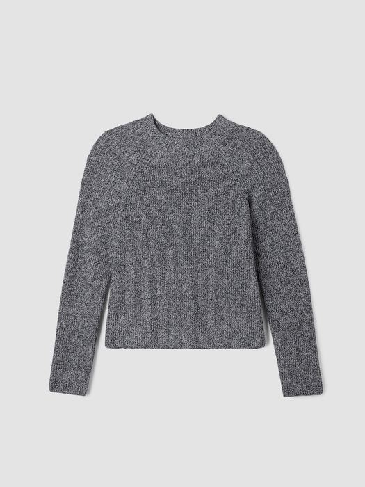 Recycled Cotton Twist Mock Neck Top - Eileen Fisher Outlet