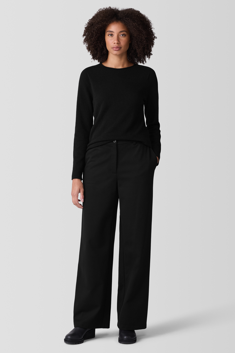 Silk Linen Box Band Collar Top - Eileen Fisher Outlet