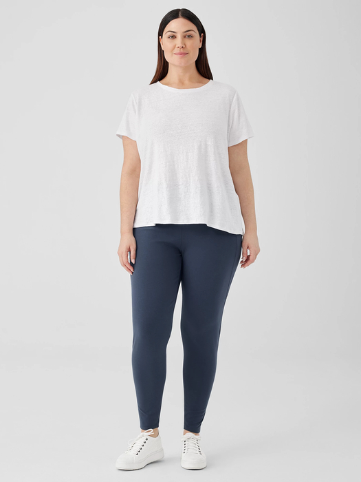 Pima Cotton Stretch Jersey High-Waisted Leggings - Eileen Fisher Outlet
