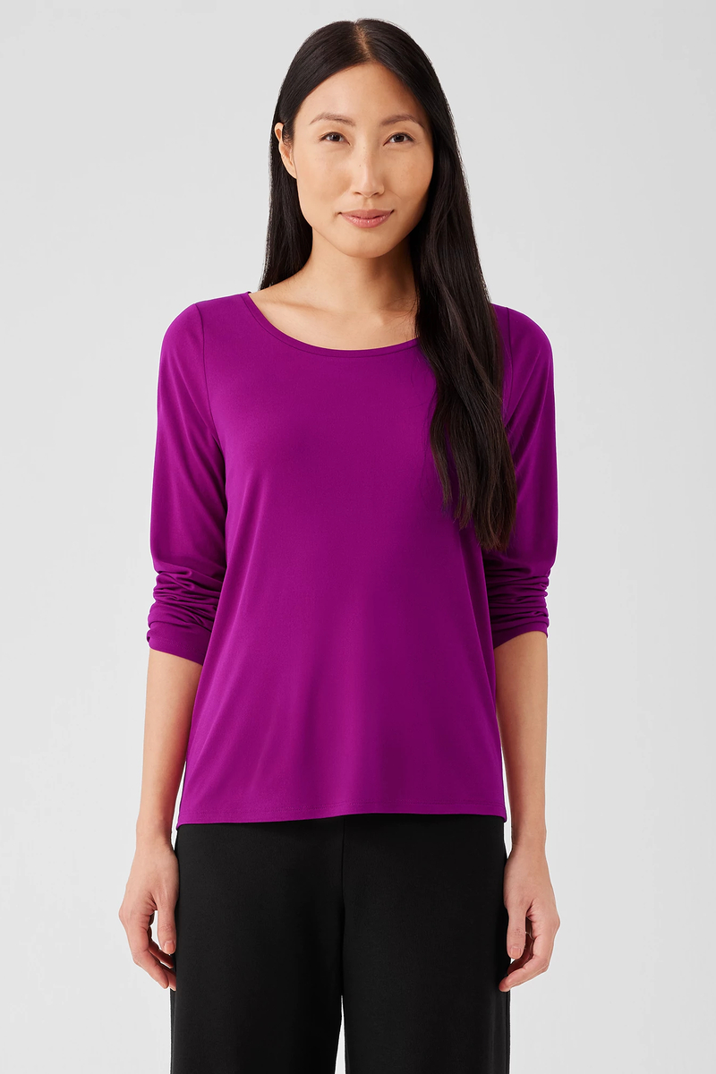 Silk Georgette Crepe Wide-Leg Pant - Eileen Fisher Outlet