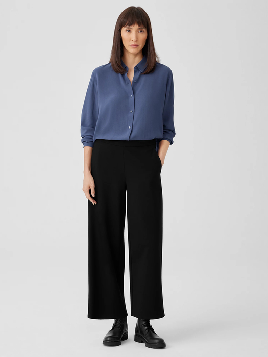 Washable Flex Ponte Wide-Leg Pant - Eileen Fisher Outlet