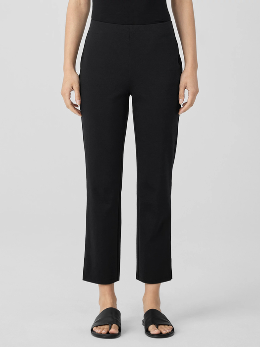 Cotton Blend Ponte Pant with Slits - Eileen Fisher Outlet