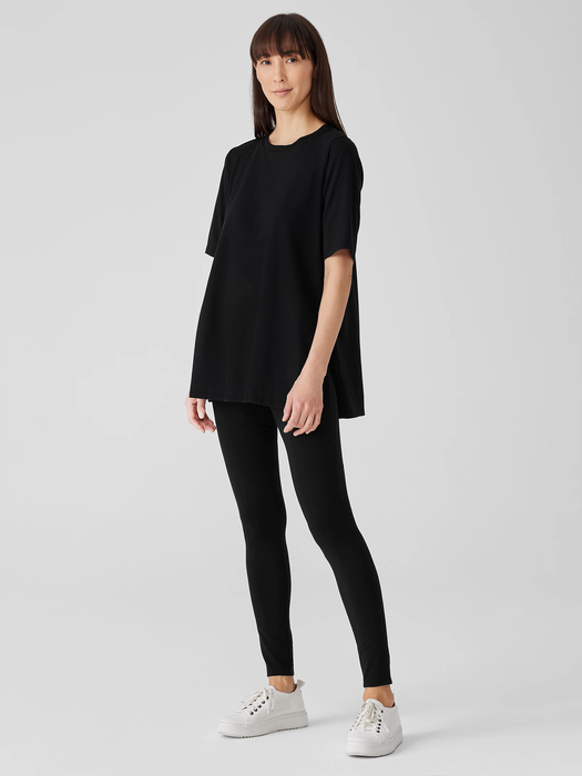 Organic Pima Cotton Jersey Long Tee - Eileen Fisher Outlet
