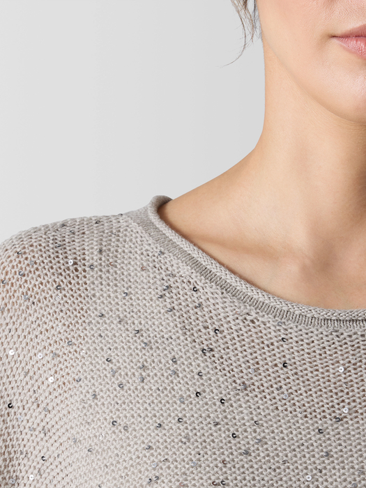 Merino Sequin Poncho - Eileen Fisher Outlet