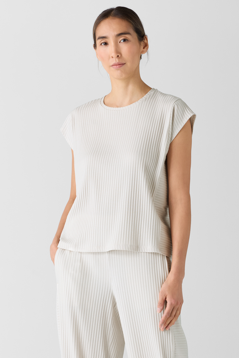 Textured Stretch Rib Lantern Pant - Eileen Fisher Outlet