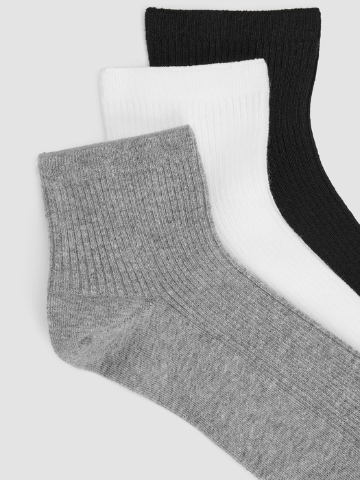 Cotton Ankle Sock 3-Pack - Eileen Fisher Outlet