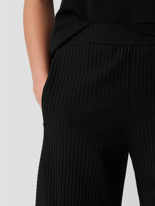 Textured Stretch Rib Lantern Pant - Eileen Fisher Outlet