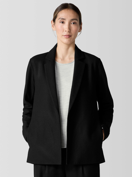Felted Wool Jersey Blazer in Regenerative Wool - Eileen Fisher Outlet